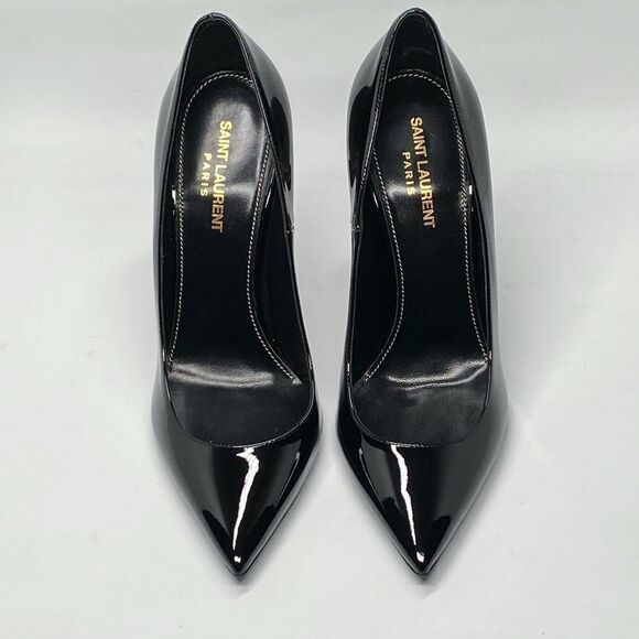 Saint Laurent Opyum Point-Toe Patent Leather Pumps size 39.5 - Picture 5 of 16